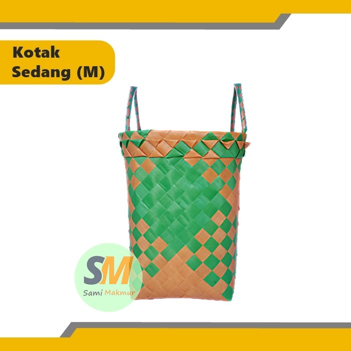 KOTAK SEDANG (M) - Tas Bingkisan / Tas Anyaman Plastik Souvenir Hampers Bingkisan dan Parcel
