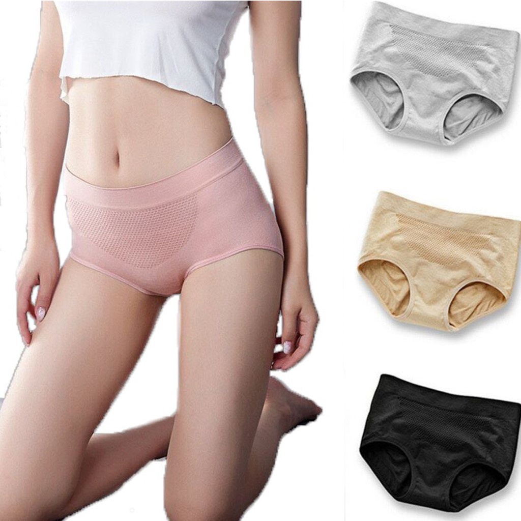 CD/celana dalam briefs QN07 seamless mid waist elastis wanita perempuan cewek Hight Waist Pants ACC