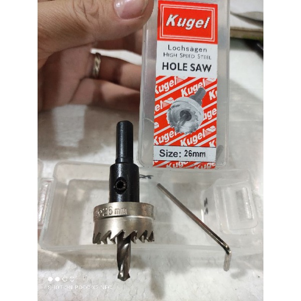 HOLE SAW BESI KUGEL HSS 26MM / MATA BOR LUBANG BESI HOLESAW KUGEL 26MM