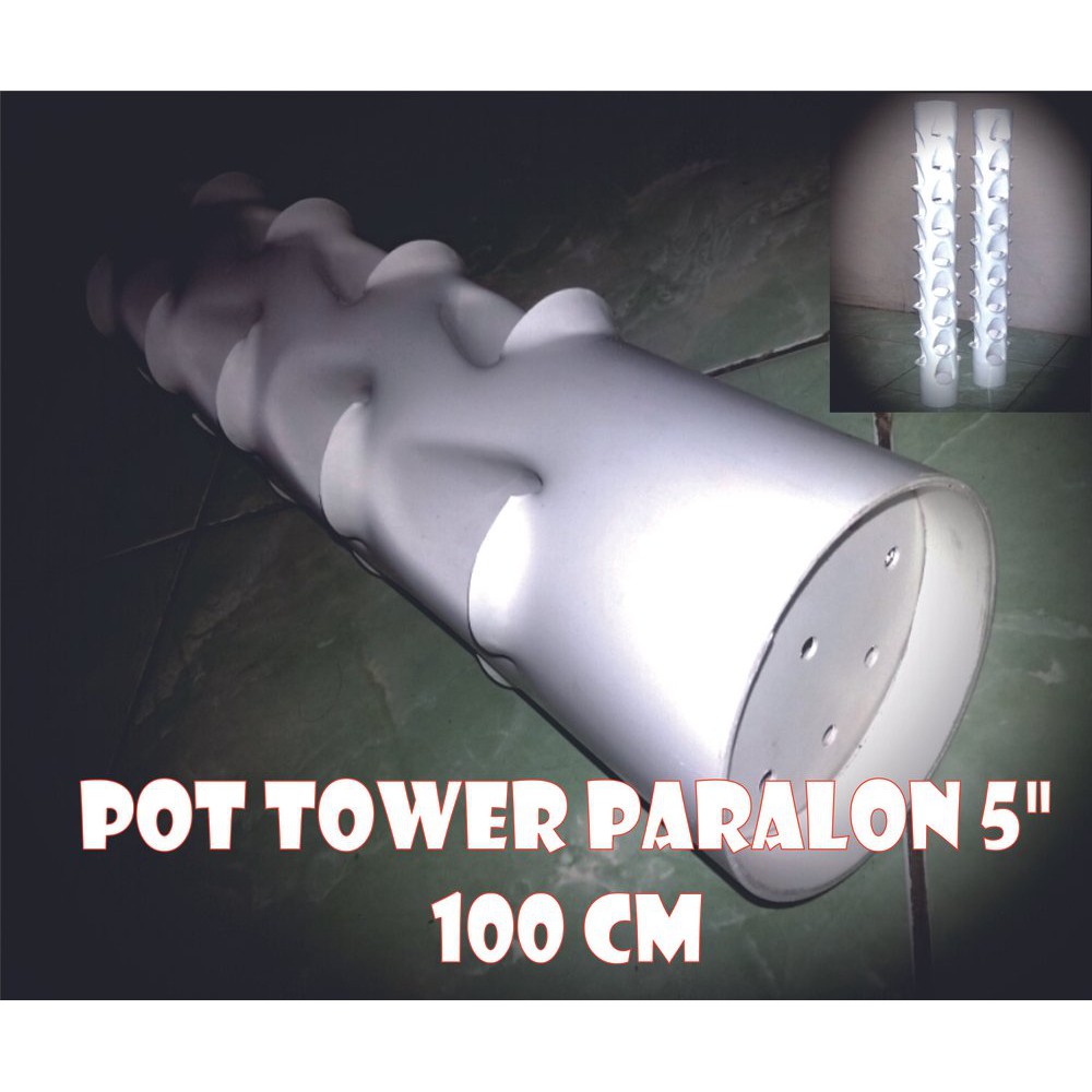 Dijual Pot Tower 5 Inch 100cm Hidroponik Paralon Garden Bawang Sayur Taman Kota terbaik