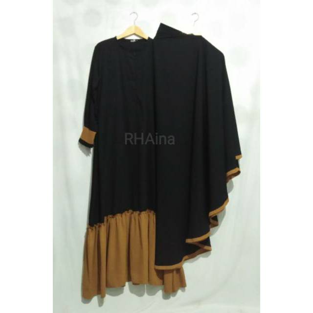 Set gamis hafsah syari cadar tali
