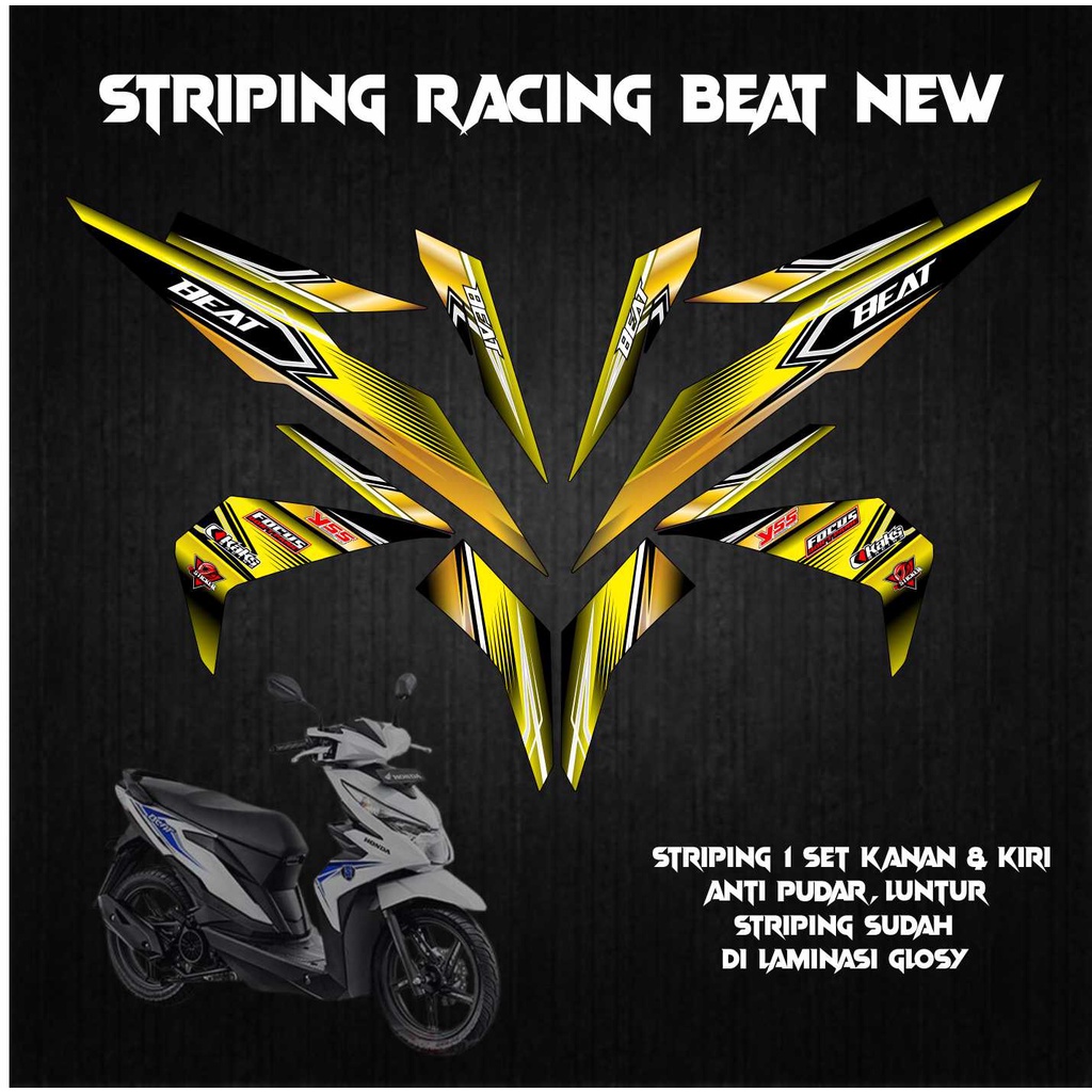 STRIPING MOTOR VARIASI BEAT NEW RACING