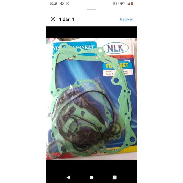 GASKET PAKING FULL SET NIC NLK TIGER MEGA PRO OLD GL PRO NEOTECH NON ASTA FUBORU