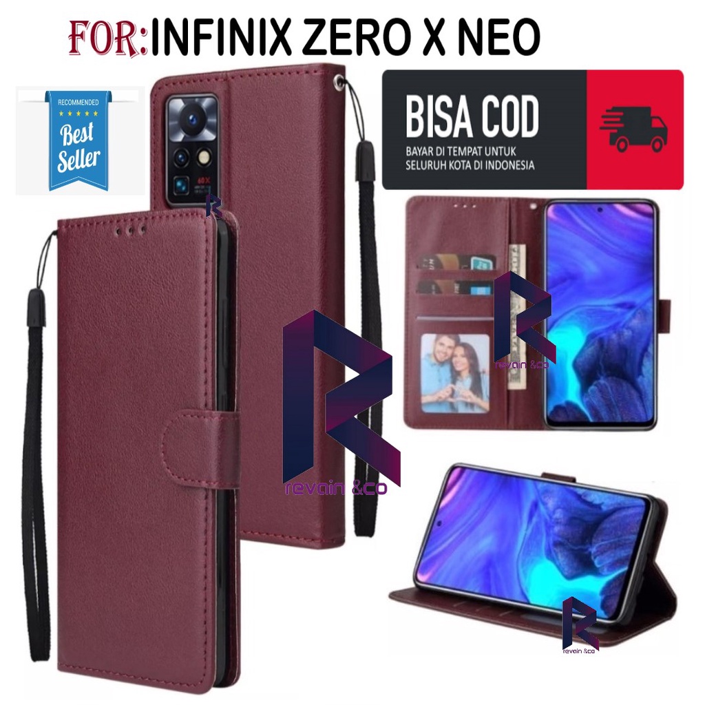 FLIP WALLET INFINIX ZERO X NEO LEATHER KULIT PREMIUM SARUNG BUKA TUTUP FLIP CASE INFINIX ZERO X NEO