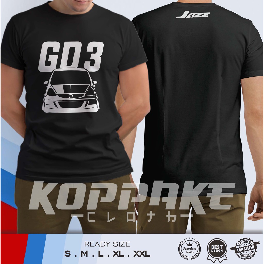 Kaos Mobil Honda Jazz GD3 Siluet Baju Otomotif