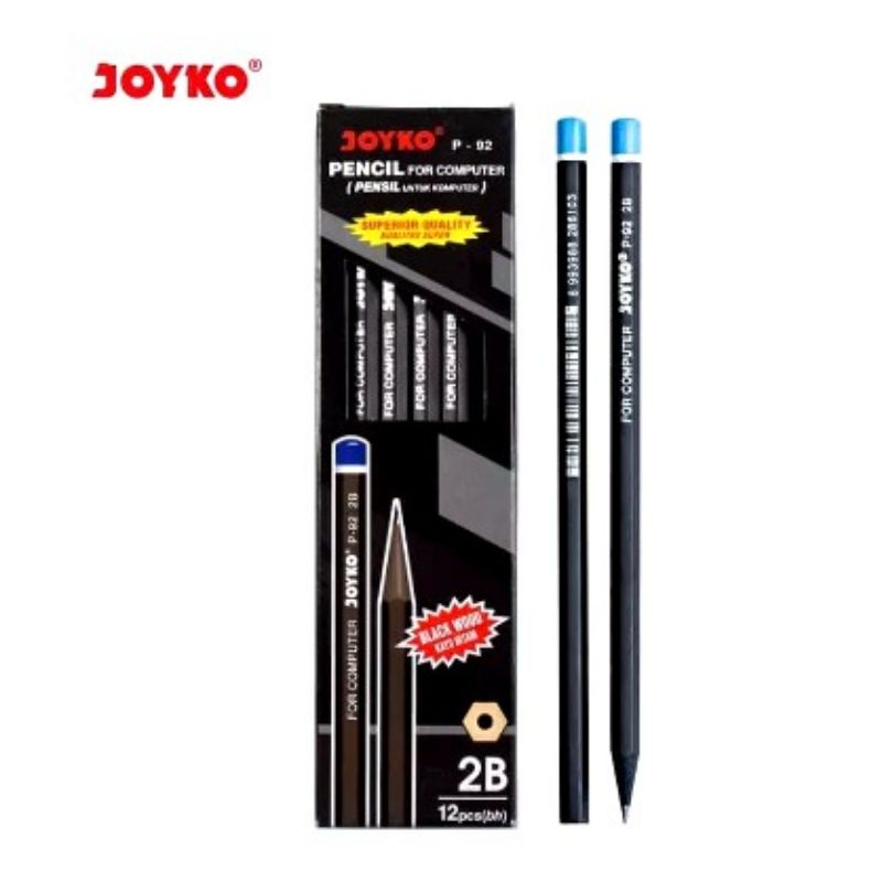 

Pensil Joyko 2B P-92 Kayu Hitam (1pak isi 12bij)