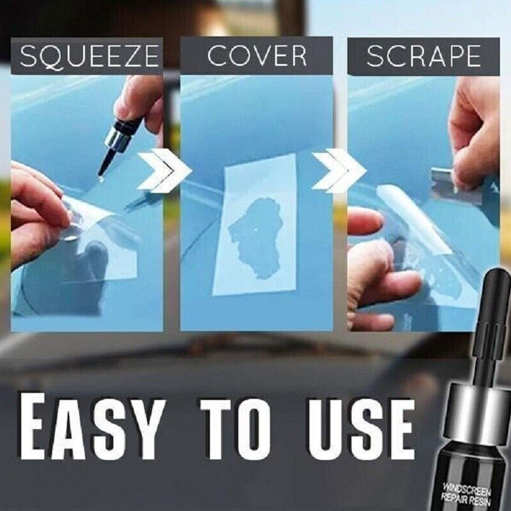 EAFC Cairan service Kaca Retak untuk mobil dan HP Alat Reparasi Kaca Mobil Retak Car Window Crack Repair lem kaca gores Glass Repair Kit Automotive Windshield Repair Kit Tools Auto Glass Repairing Fluid Resin For Car Window Scratch Renovate Fixing