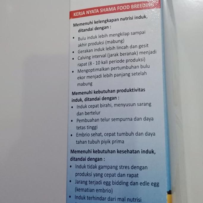 Voer Evolution Shama Food Breeding Pakan Ternak Murai Batu