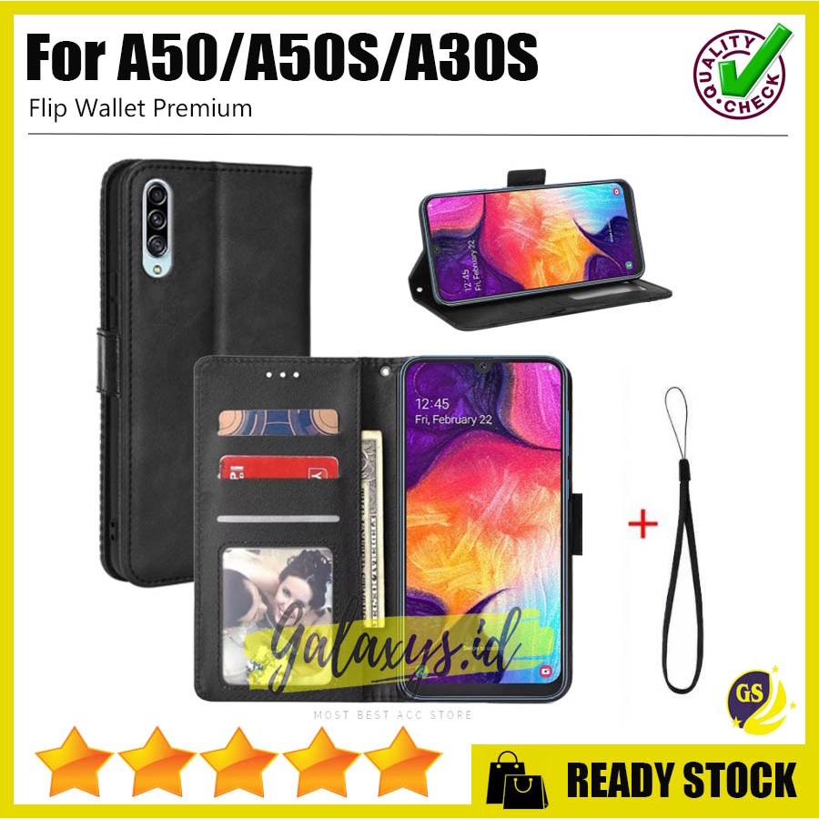 Leather Flip Cover Wallet Samsung A10s A20s A30s A50s A70s A10 A20 A30 A50 A70 A80 M10 M20 M30 Case