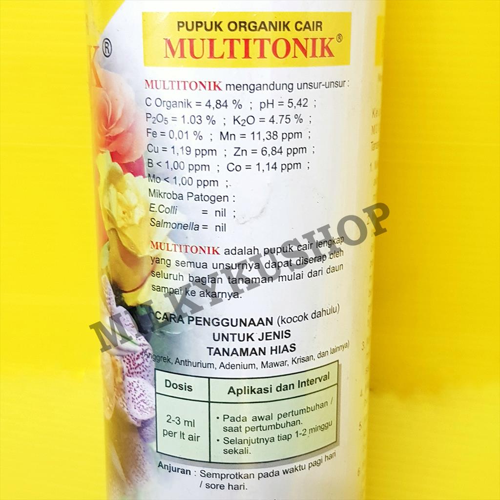 PUPUK ORGANIK CAIR MULTITONIK TANAMAN HIAS 100 ML