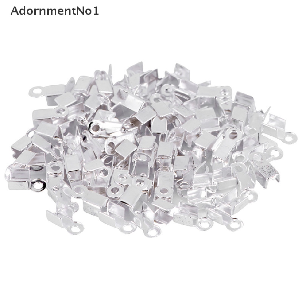 (AdornmentNo1) 100pcs / Set End Cap / Tutup Ujung Tali Kulit Untuk Membuat Perhiasan DIY