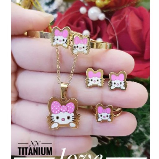 Titanium set perhiasan anak 1389