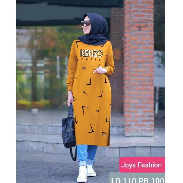 [KODE PRODUK 0163] JF Atasan Tunik Kaos Babyterry Jumbo Wanita Muslimah Terbaru KENS