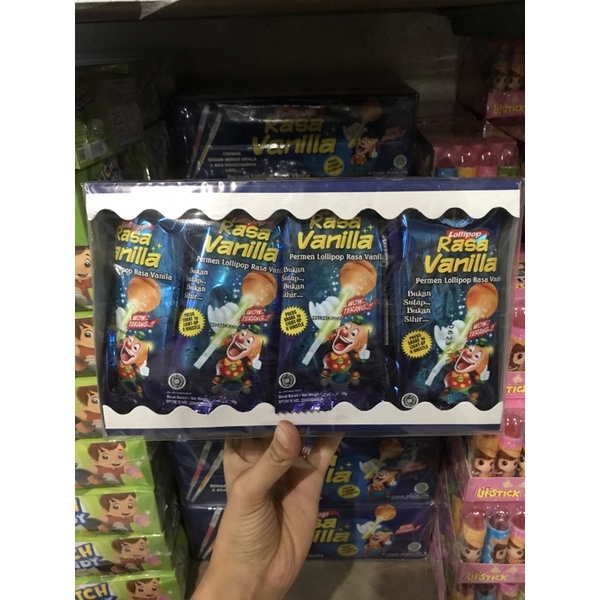 

Permen lollipop vanilla box / permen lollipop nyala box