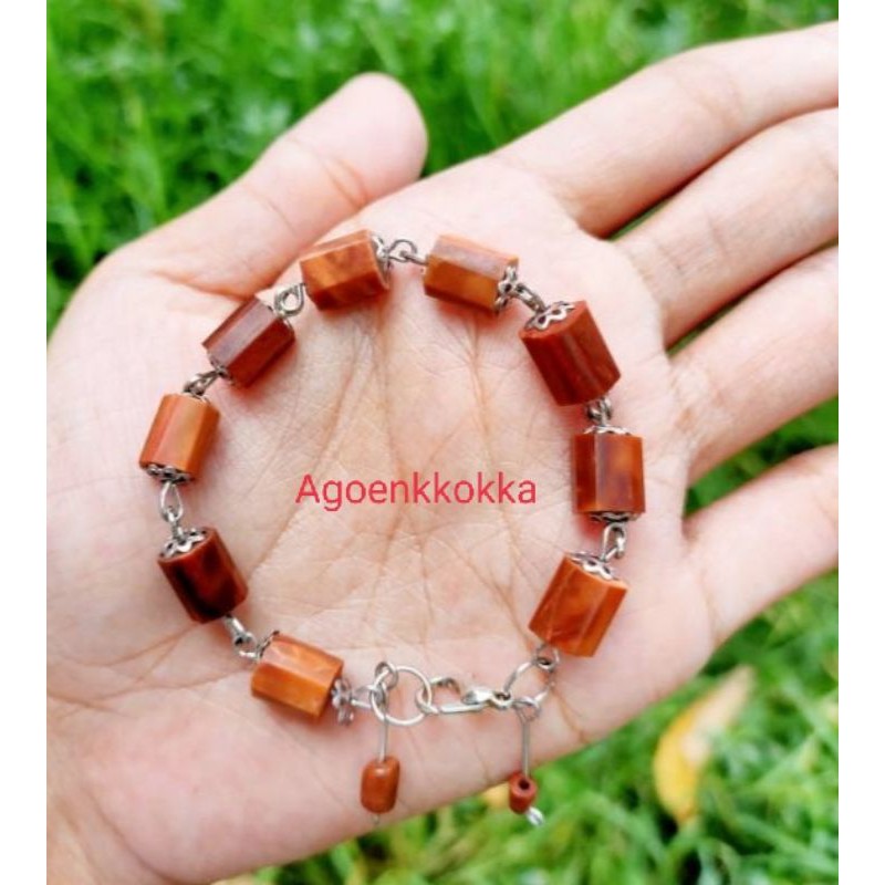 Grosir 10 pcs gelang kokka kaukah Variasi rantai coklat