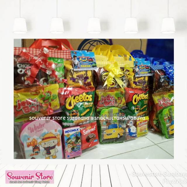 Souvenir Ulang Tahun / Paket Lunchbox Mini/ Snack Ultah Tepak Makan/ bingkisan anak/Snack Ultah