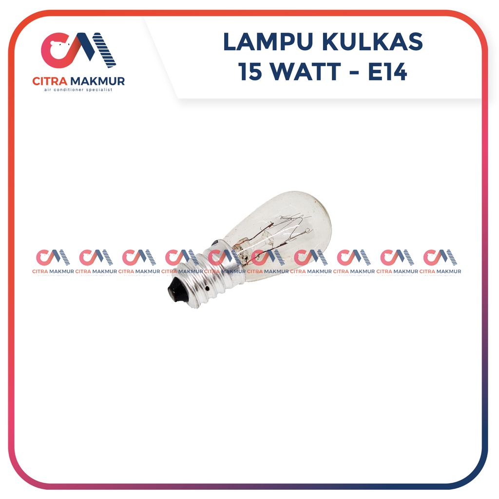 Lampu Bohlam Kulkas E14 dalam Lemari Es Freezer fitting 15 Watt 15watt Kuning E 14 220 Volt 5 cm