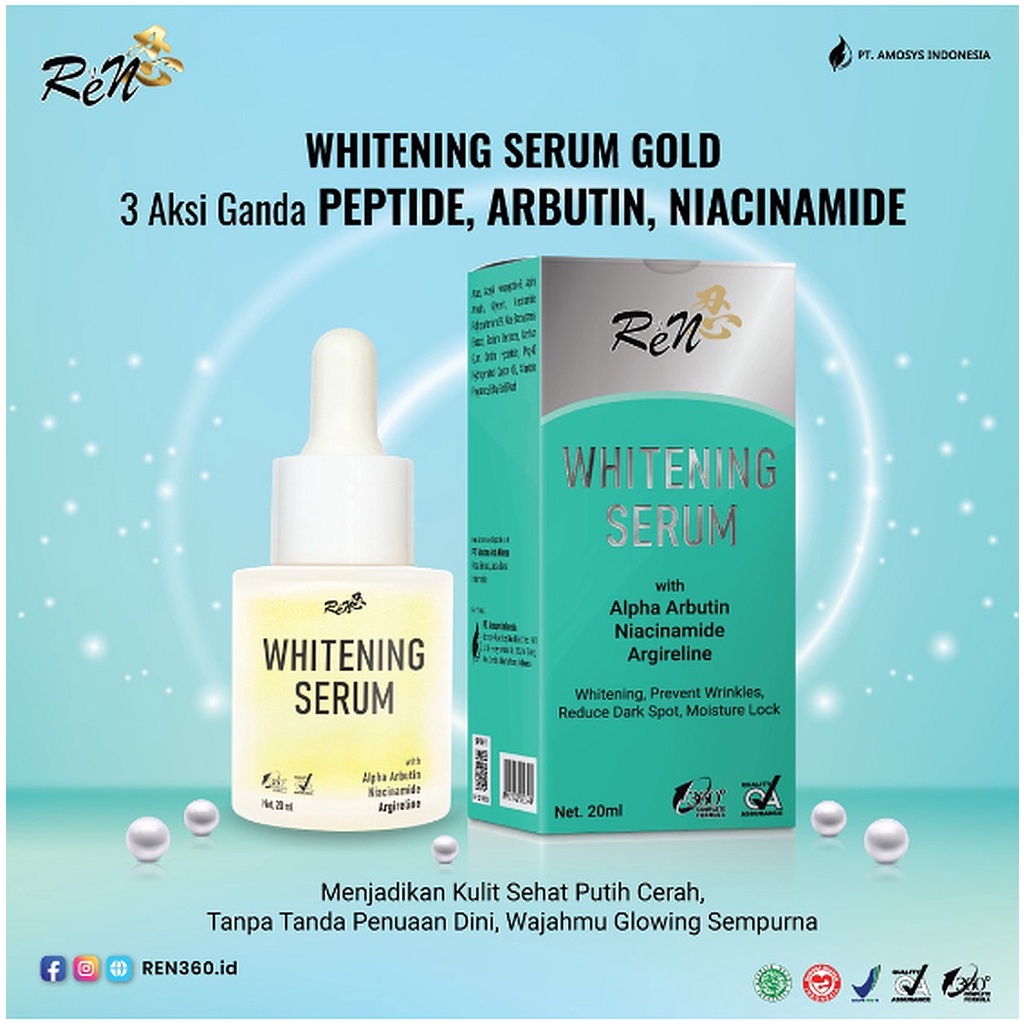 REN Whitening Serum 20ml - Serum Wajah - Pencerah Wajah - Serum Muka