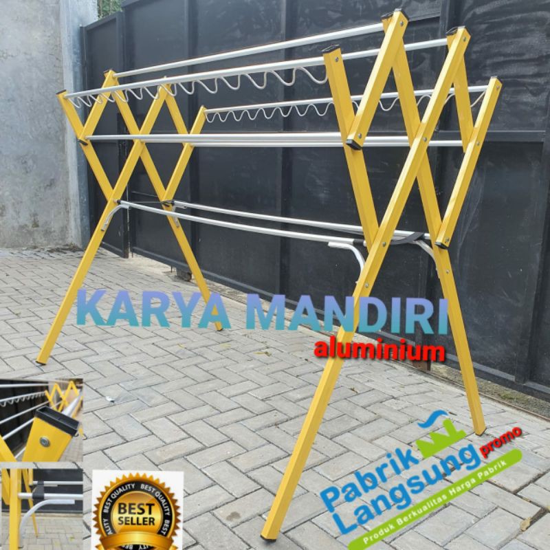 JUMBO - Jemuran Baju / Pakaian / Handuk Aluminium Warna - 180 CM / 1,8 Meter / 1,8 M / Livina P 12