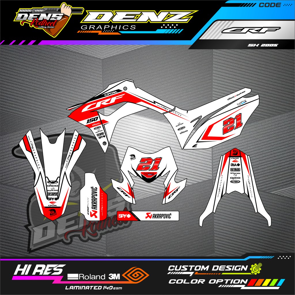 DECAL STICKER CRF 150L MD0020