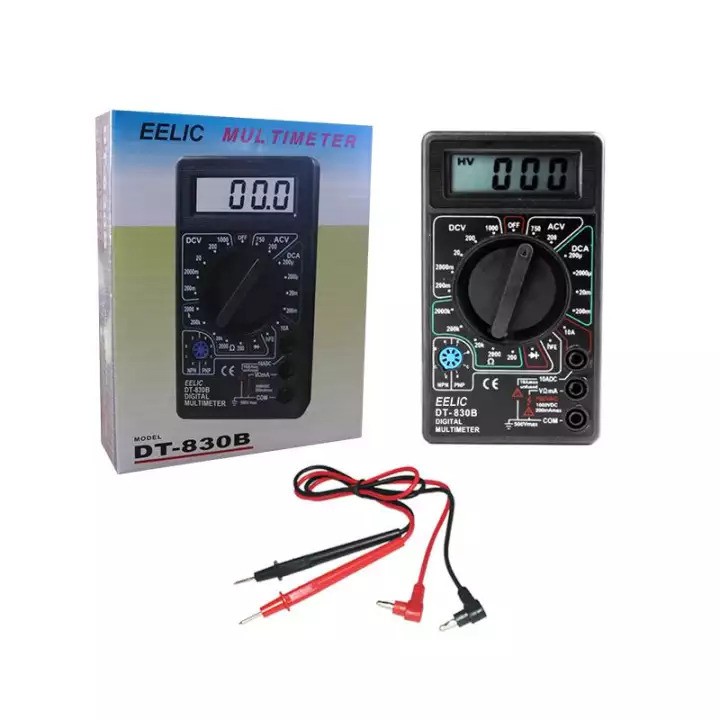 Alat Pengukur AC/DC Multimeter DIGITAL  DT830B Model Avometer Multitester Digital Display LCD  + Baterai Siap Pakai