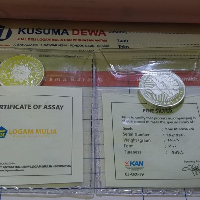 koin dirham khamsa antam