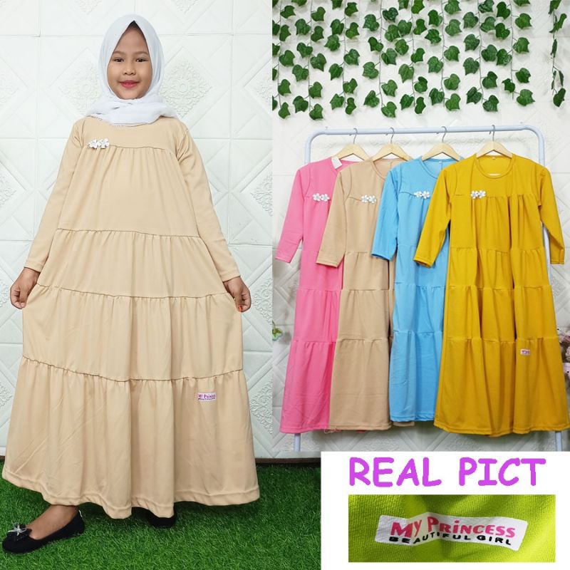 Gamis anak disney my princess beautiful girl 3-12 tahun