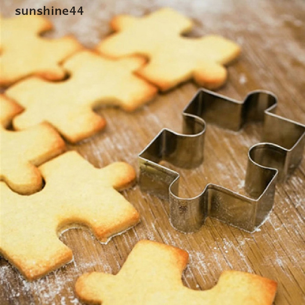 Sunshine Cetakan Kue / Biskuit Bentuk Jigsaw Untuk Dapur