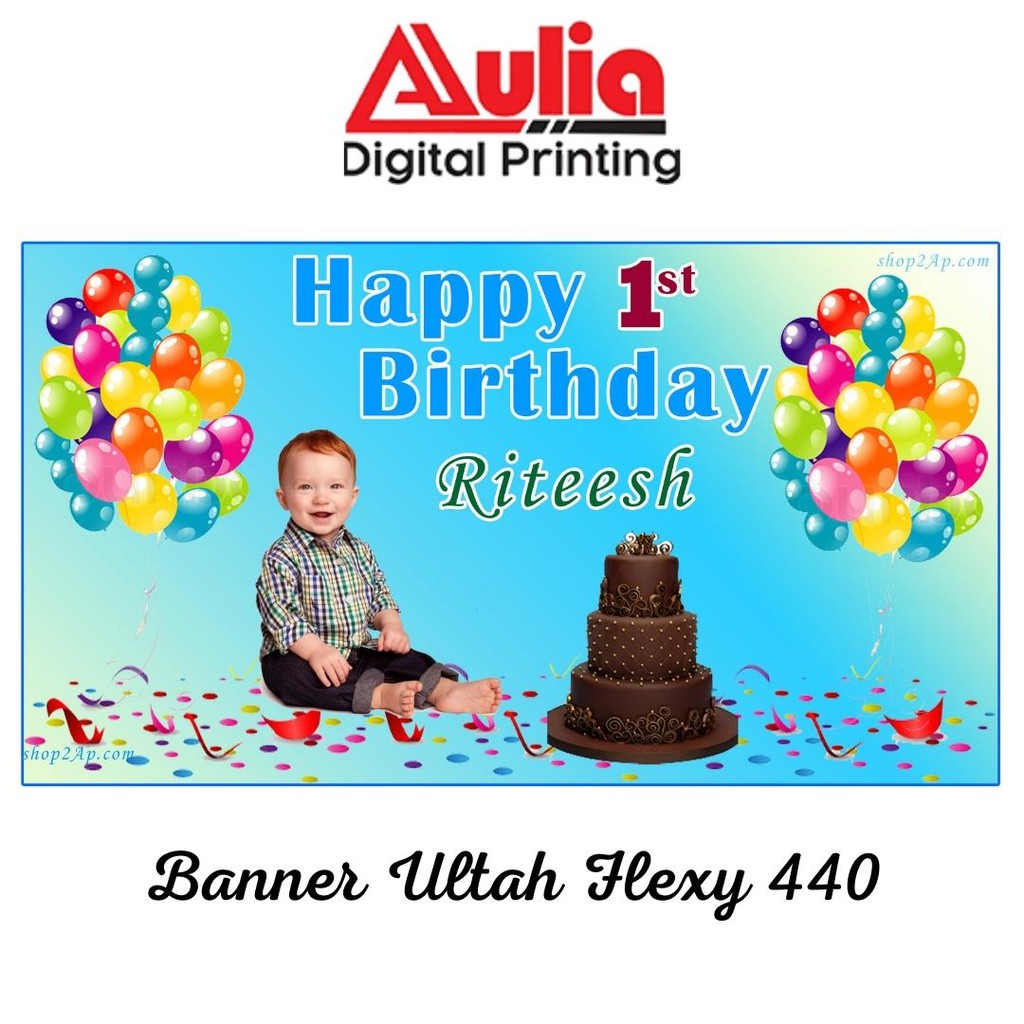 Banner / Spanduk Ulang Tahun Custom | Ultah | Flexy 440gr