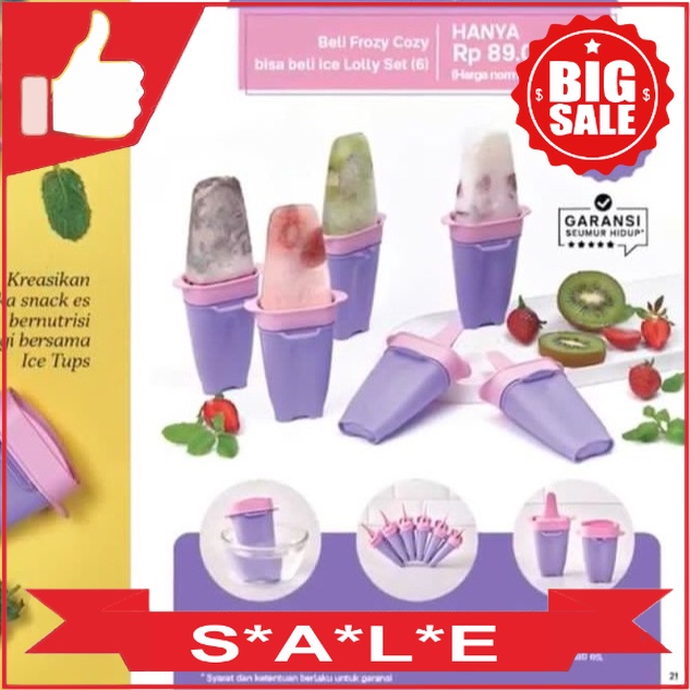 Tupperware Ice Lolly Set (6) cetakan es krim Tupperware Original