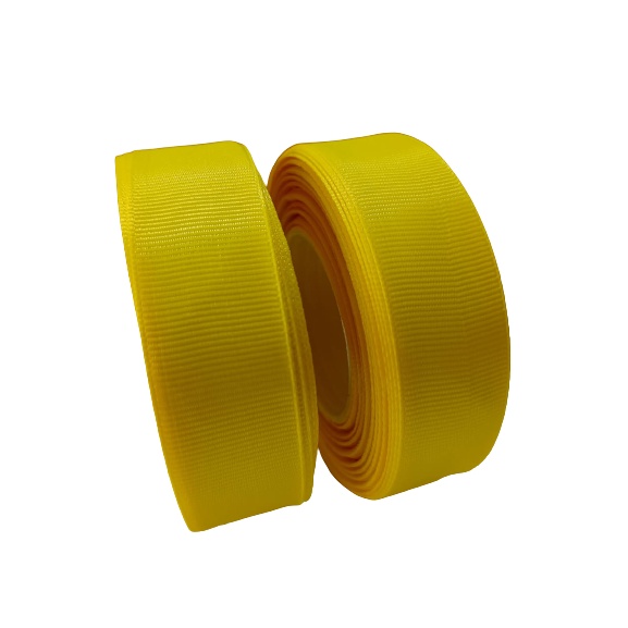 

Pita Grossgrain Kuning Terang Ukuran 1inch/2.5cm Per Roll