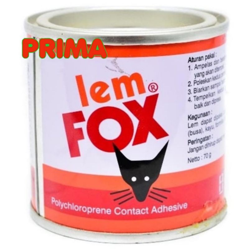 

Lem Fox 70ml (lem kuning untuk karet, karpet, dsb)