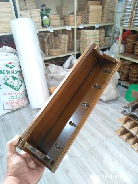 Tempat Kunci / Gantungan Kunci / Key Holder/ Rak Kayu Serbaguna 40 Cm