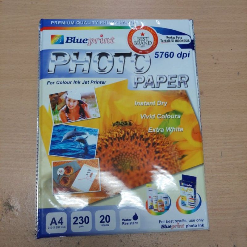 

Kertas Photo A4 230gr Blue Print / Photo Paper A4 230gsm Blue Print