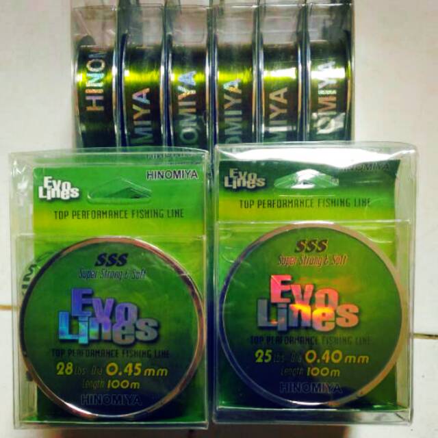SENAR PANCING HINOMIYA EVO LINES SENAR 100M SENAR HIJAU SENAR KUAT SENAR MANCING LAUT SENAR REEL