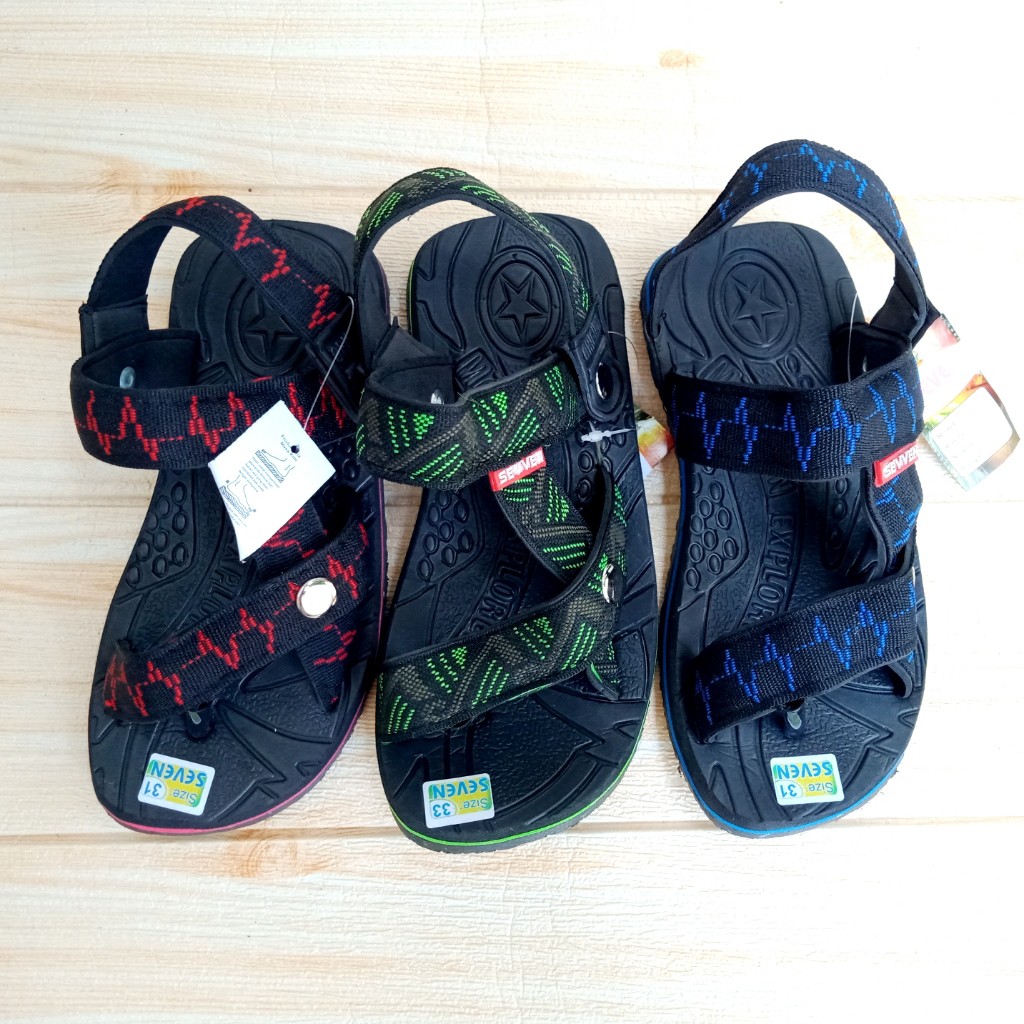 Sandal Gunung Anak Jepit Seven Garis Size 31-37