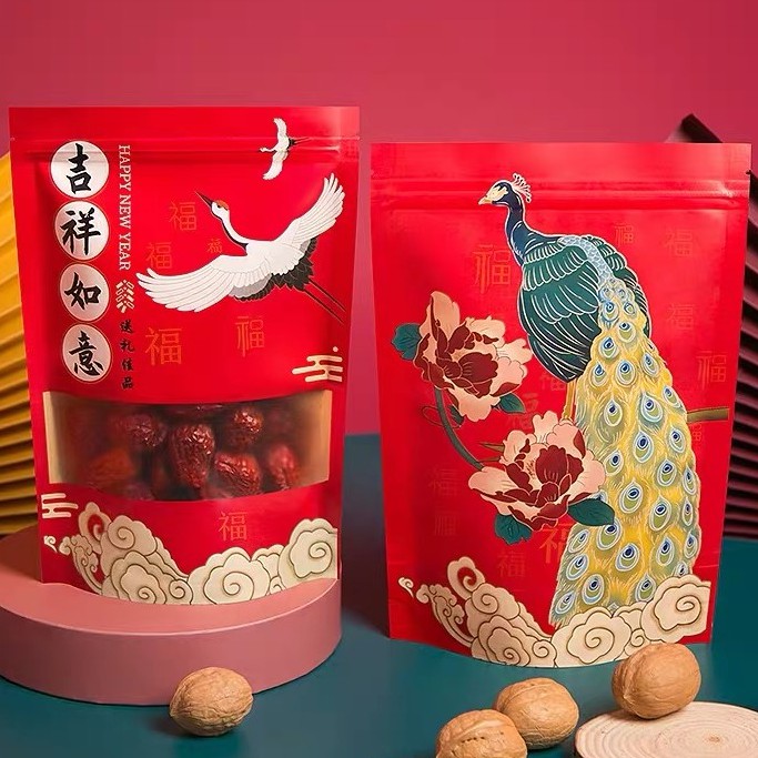Packaging Imlek Standing Pouch Makanan Kado Bungkus Candy Bag Goodie Bag Plastik Zip Klip Kemasan