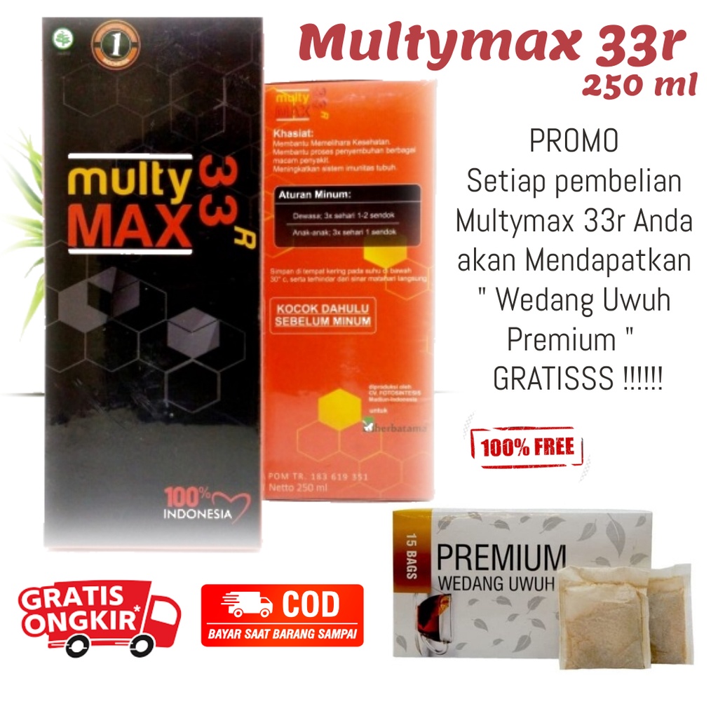 MULTYMAX 33R Minuman Suplemen Kesehatan dari 33 Macam Rempah Alami