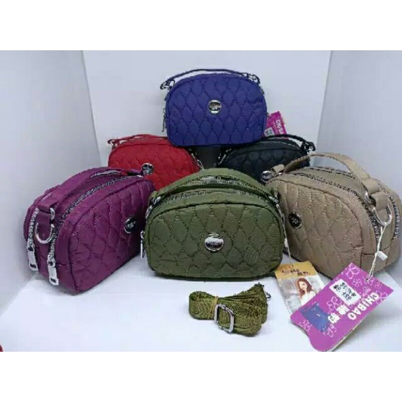 Original Tas Wanita Import Jinjing dan Selempang CHIBAO Bordir Bahan Parasut Kualitas Super Terbaru