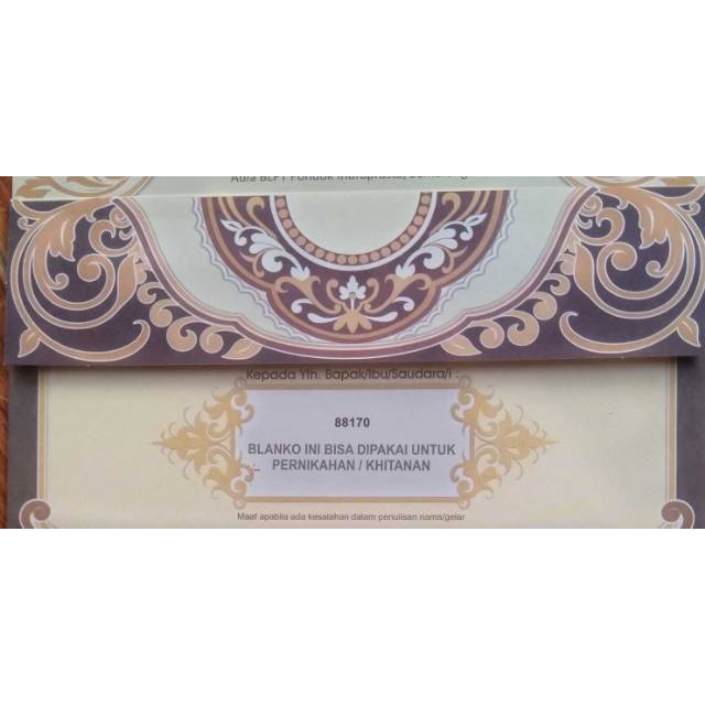 Blanko undangan pernikahan erba 88170 & 88169