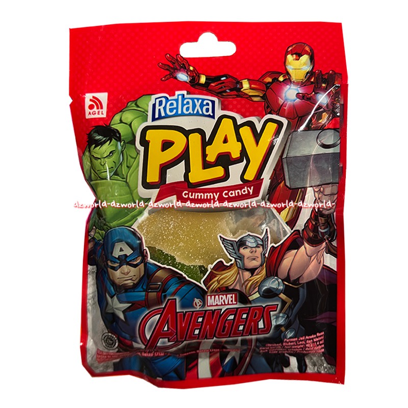 

Relaxa Play Gummy Candy Permen Jelly Aneka Rasa Super Herro Avenger Captain America 40gr