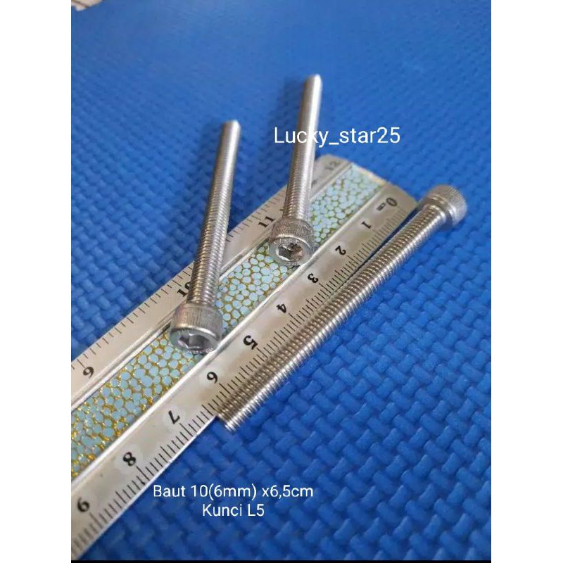 Baut L Stainless 6mm x 6,5cm