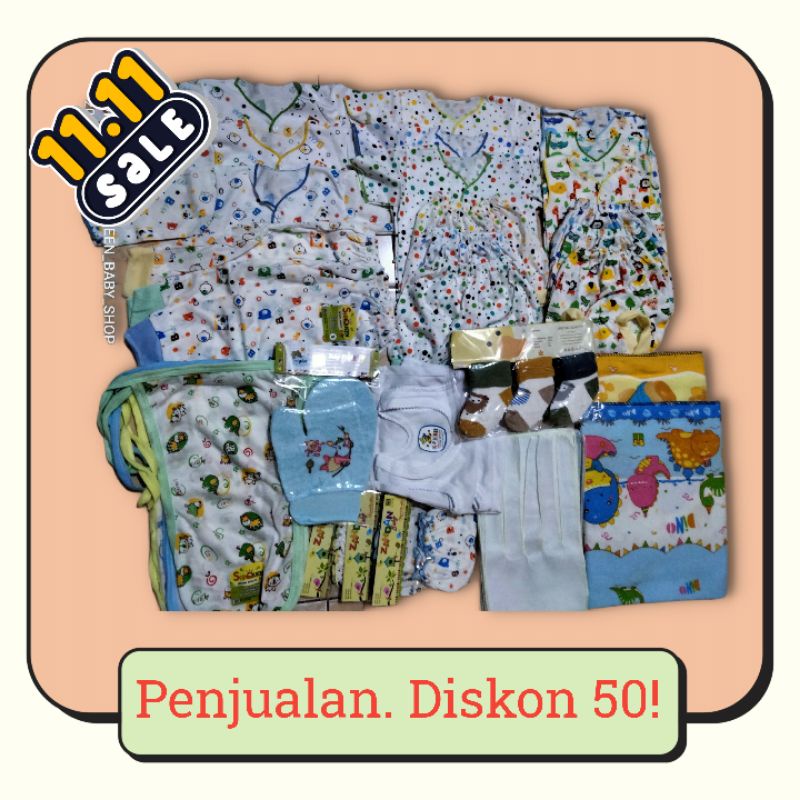 SNI 42 pcs SNI PAKET HEMAT Newborn Perlengkapan Bayi Baru Lahir Baju Bayi Celana Bayi