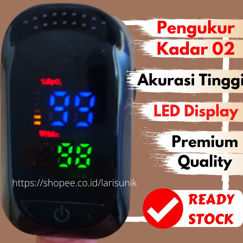 Oximeter pengukur kadar oksigen spo2 detak jantung A02 saturasi Oksigen fingertip  Alat Oxymeter