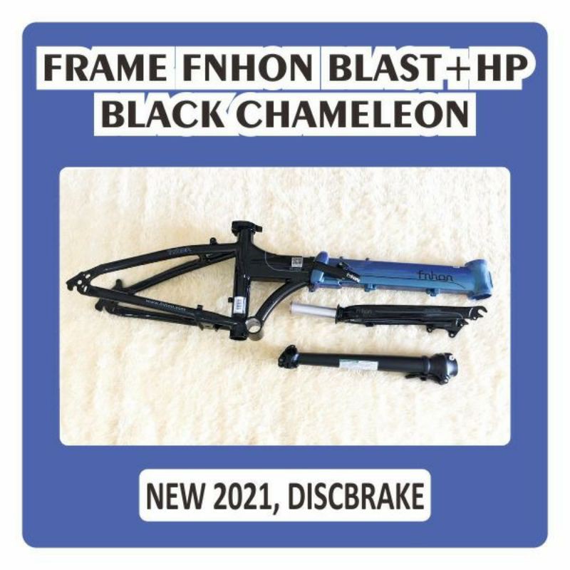 Frame dan Hp Sepeda lipat Fnhon Blast Black Chameleon 2 warna Hitam Cameleon kameleon Seli Handlepos