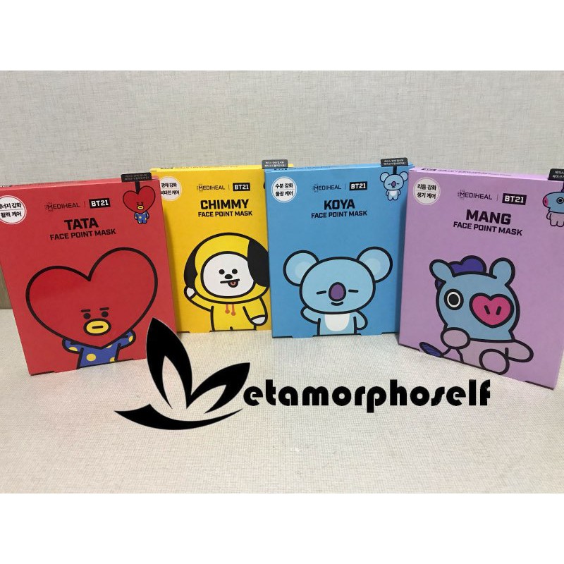 Download Mediheal X Bts Bt21 Face Point Mask Shopee Indonesia PSD Mockup Templates