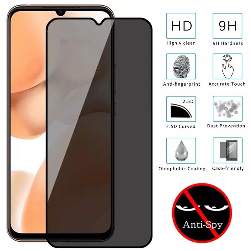 PREMIUM GLASS SPY FULL HITAM OPPO A5 A9 2020 A52 A92 A72 A33 A53 A73 A93 A54 4G 5G A55 A74 4G 5G A94 A35 A95 A36 A56 A76 A96 A1K A3S A5S A7 A11 A11K A12 A12E A15 A15S A16 A16S A16E A16K A31 F5 F7 F9 F11 PRO/A57