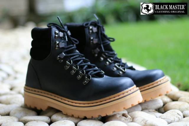 TIGER - BLACK MASTER ORIGINAL | Sepatu Kulit Boots Touring Brotherhood Harley Moge Kasual Rocker Men