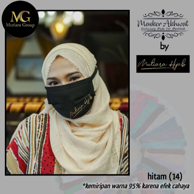 Masker kain bahan toscano by Mutiara Hijab Original