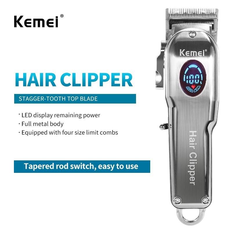 Alat Cukur Rambut Kemei KM2002 Professional Rechargeable Electric Hair Clipper Cordless